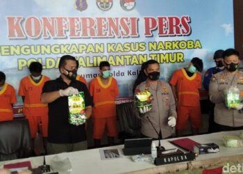 Polisi Tangkap 5 orang Kurir Sabu 25Kg Asal Tawau