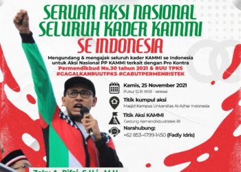 Buntut RUU TPKS dan Permendikbudristek PPKS, PP KAMMI Gelar Aksi Di Depan Kemendibud dan DPR RI, Ini Tuntutannya