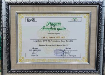 Raih Legislator Pendatang Baru Teraktif, Irwan: Jadi Semangat Saya untuk Terus Suarakan Harapan Rakyat