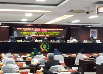 DPRD Kaltim Laksanakan Rapat Paripurna ke-I Tahun 2022, Anggota Dewan Sampaikan Hasil Reses.