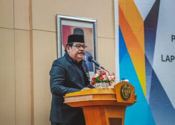 Wakili DPRD Se Kaltim, Abdulloh Beri Sambutan Dalam Acara Penyerahan LKPD Tahun 2021
