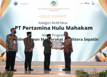 PT Pertamina Hulu Mahakam Terima Gold Award dari Kementerian Desa PDTT Republik Indonesia