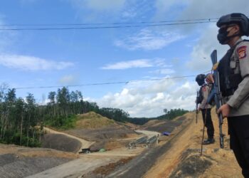 Pastikan Proses Pembangunan IKN Berjalan Lancar, Personel Ops Nusantara Polda Kaltim Gelar Patroli di Wilayah KIPP