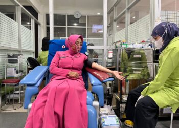 Sambut Hari Jadi ke-74, Polwan Bersama Bhayangkari Kaltim Gelar Donor Darah