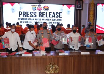 Dalam Sepekan Polda Kaltim Berhasil Mengungkap 71 Kasus Narkoba, 28 Kasus Judi Dan 1 Tambang Ilegal
