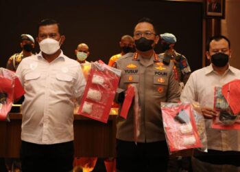 Berhasil Ungkap Beberapa Kasus Dalam Sepekan, Polda Kaltim Gelar Press Release