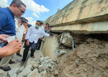 Sidak Peoyek Perbaikan Fly Over, Komisi III Pastikan Jembatan Masih Aman