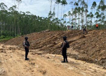 Personil Satgas Ops Nusantara Polda Kaltim Pastikan Situasi Kondusif, Tingkatkan Patroli di Area Kawasan IKN