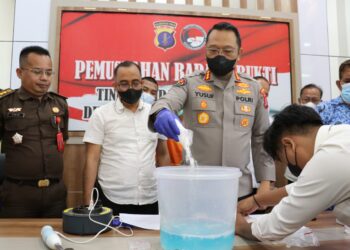 Polda Kaltim Musnahkan Barang Bukti Narkoba Hasil Penangkapan Selama Bulan Oktober 2022