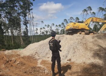 Satgas Ops Nusantara Polda Kaltim Laksanakan Pengamanan di IKN, Tuk Antisipasi Terjadinya Gangguan Kamtibmas
