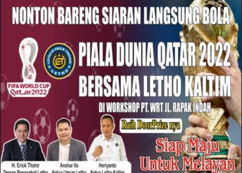 Letho Kaltim Gelar Nonton Bareng Piala Dunia Sepakbola Bersama Warga, Siapkan Doorprize