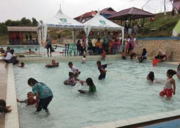 Kreatif, Desa Bumi Jaya Sulap Lahan 14 Hektar Jadi Kolam Renang