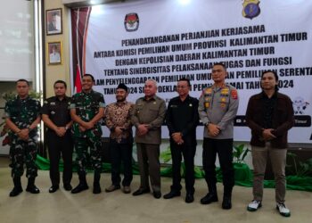 KPU bersama Polda Kaltim Tanda Tangani Perjanjian Kerja Sama Sukseskan Pemilu Serentak 2024
