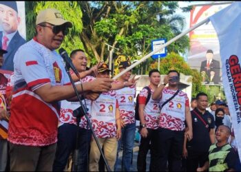 Adakan Kegiatan Jalan Sehat, Ulang Tahun ke-15 Partai Gerindra Kaltim Dukung Pilpres 2024