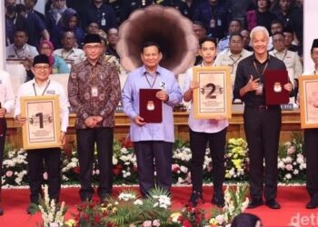 KPU Resmi Tetapkan Nomor Capres-Cawapres: Anies-Cak Imin 1, Prabowo-Gibran 2, Ganjar-Mahfud 3
