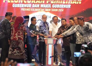 Komisi Pemilihan Umum Provinsi Kaltim lakukan Peluncuran Pemilihan Gubernur dan Wakil Gubernur Berlangsung Meriah