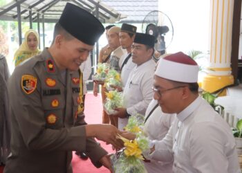 Tepung Tawari Calon Jemaah Haji, Wakapolres Langkat: Kami Mohon Doa ke Calhaj agar Situasi Kamtibmas Kondusif