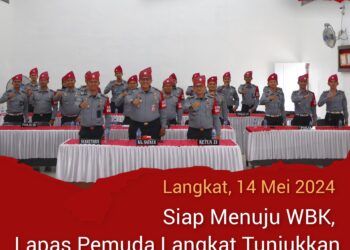 Siap Menuju WBK, Lapas Pemuda Langkat Tunjukkan Semangat Kepada Tim Penilai Pada Desk Evaluasi WBK