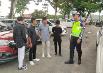 Satlantas Polres Kukar Gelar Patroli Dialogis, Untuk Ciptakan Kamtibmas Yang Kondusif