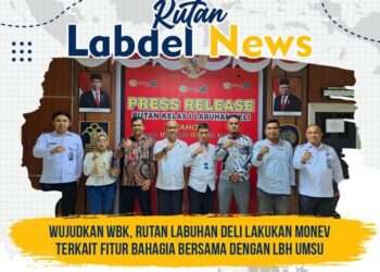 Wujudkan WBK, Rutan Labuhan Deli Lakukan Monev Terkait Fitur Bahagia Bersama Dengan LBH UMSU