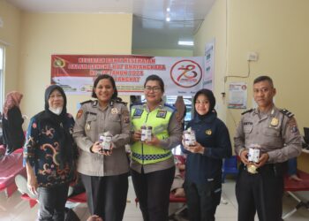 Jelang HUT Bhayangkara Ke 78, Polres Langkat Gelar Bhakti Sosial Donor Darah