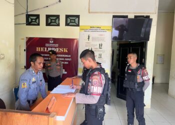 Pastikan Situasi Kamtibmas Menjelang Pilkada, Satgas Preventif Polres Kutai Barat Patroli ke Kantor KPUD