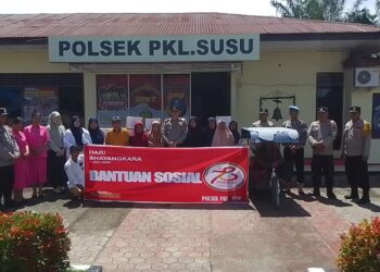 Polres Langkat Salurkan 70 Paket Bantuan Sosial dalam Rangka Hari Bhayangkara ke-78