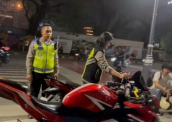 Sat Lantas Polrestabes Medan Gelar Razia, 147 Sepedamotor Knalpot Brong 