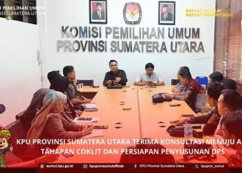 KPU Sumut Konsultasi Persiapan DPS Pilkada Serentak 2024 dengan 7 Daerah