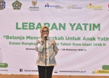 Wakil Wali Kota Bontang Najirah Hadiri Program Lebaran Yatim Baznas di BCM