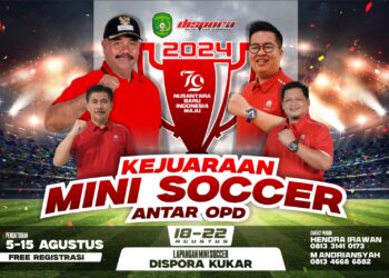 Siap Gelar Kejuaraan Mini Soccer Antar OPD, Dispora Kukar : Sebagai Ajang Silaturahmi dan Jaring Prestasi