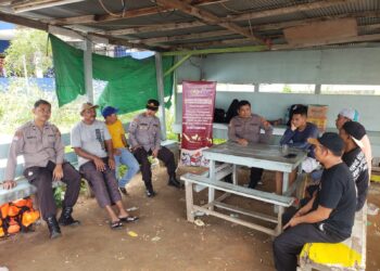 Sat Binmas Polres Bontang laksanakan Kunjungan dan Silaturahm Untuk Sosialisasikan Pilkada Damai dan Netralitas Polri
