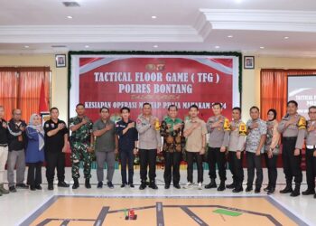 Polres Bontang Gelar Tactical Floor Game (TFG) dalam Persiapan Operasi Mantap Praja Mahakam 2024
