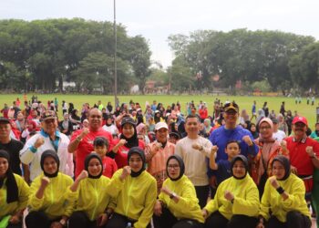 Kapolres Langkat Hadiri CFD Perdana di Lapangan Alun-alun Jalan Tengku Amir Hamzah