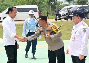 Kapolres PPU dan Pj. Bupati Antar Keberangkatan Presiden RI di Kawasan Heliped IKN Nusantara