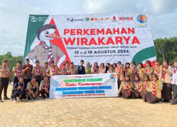 Dispora Kukar Kirimkan 6 Sangga Putra dan Putri Pada Perkemahan Wirakarya Tingkat Kaltim 