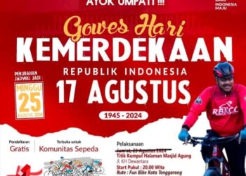 Gelar Gowes Kemerdekaan RI 17 Agustus, Dispora Kukar Targetkan 400 Peserta