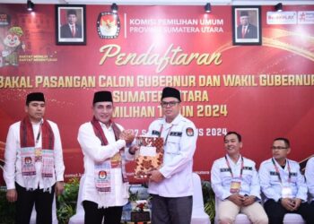 KPU Sumut Terima Pendaftaran Resmi Edy Rahmayadi dan Hasan Basri Sagala