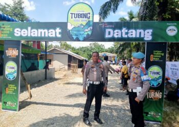 Satgas Ops Mantap Praja Lakukan Pengamanan Kampanye Dialogis Calon Gubernur Sumut dan Calon Bupati Langkat. 
