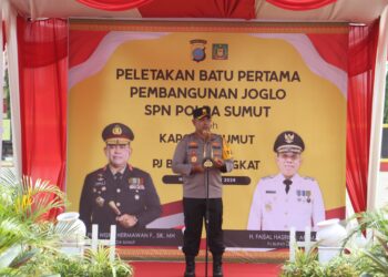 Kapolres Langkat Hadiri Kunjungan Kapolda Sumut dan Peletakan Batu Pertama Pembangunan Joglo di SPN Polda Sumut