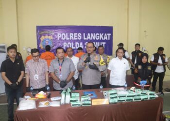 Polres Langkat Musnahkan Barang Bukti Sabu Seberat 21.426,58 Gram Sabu