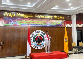 Pelepasan Atlet Taekwondo Kaltim Oleh Danrem 091 dalam Piala Kasad Ke-6 Asian Open