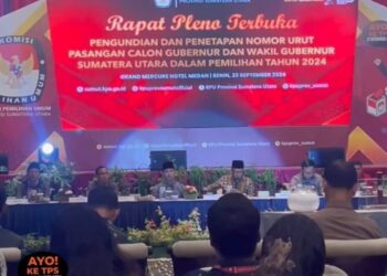 KPU Provinsi Sumut Menetapkan Nomor 1 Paslon Bobby – Surya dan Nomor 2 Edy – Hasan di Pilgub Sumut Tahun 2024
