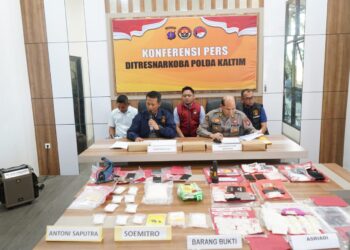 Ditresnarkoba Polda Kaltim Amankan Sabu 3,1 Kilogram dan 11 Butir Ekstasi, 10 Tersangka Ditangkap