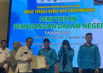 Penutupan Pemagangan Dalam Negeri Tahun 2024, Disnakertrans Kaltim Harapkan Peserta Magang Turut Dorong Pengurangan TPT