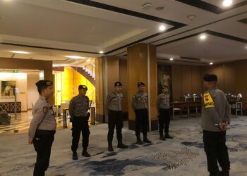 Polres Langkat Melaksanakan Pengamanan Debat Publik Kedua Pilkada Langkat Tahun 2024