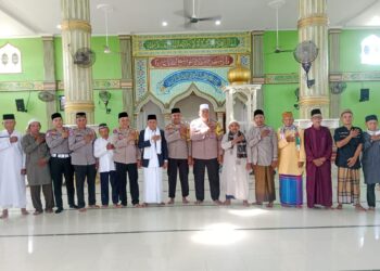 Polres Langkat Gelar Kegiatan Jumat Curhat di Masjid Raya Bitrul Tajriyah