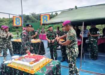 HUT ke-79 Korps Marinir, Polsek Pangkalan Brandan Berikan Kejutan di Mako Marinir 8 Harimau Putih Pangkalan Brandan