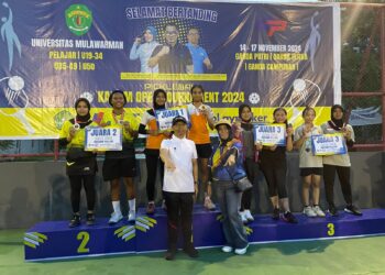 Bontang Juara Umum Tournament Pickleball 2024, Dispora Kaltim Apresiasi Antusiasme Peserta