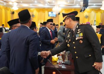 Kapolres Langkat Hadiri Rapat Paripurna Pelantikan Pimpinan DPRD